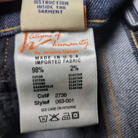 Citizens Of‎ Humanity Kelly #63 Stretch Low Waist Cropped Jeans - Picture 12 of 15